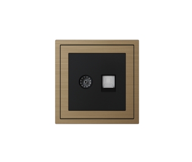 Xelent Series TV and Ethernet Wall Jack